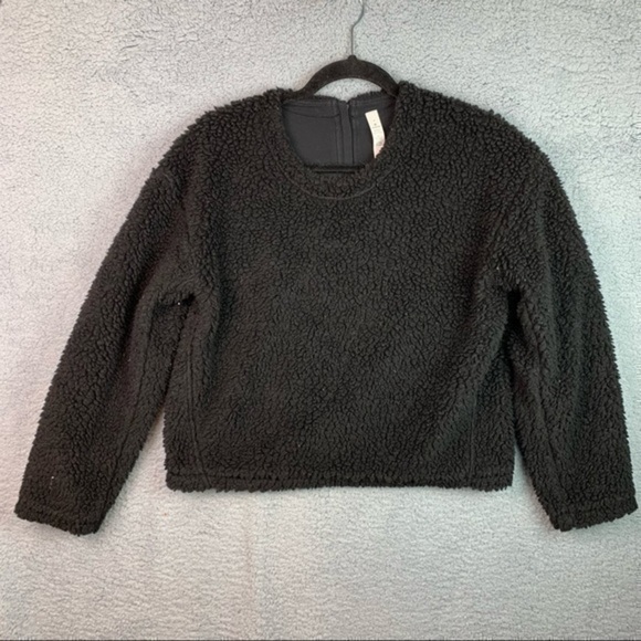 Lululemon black wool whenever crew pullover sweater women size 4 - Picture 3 of 12